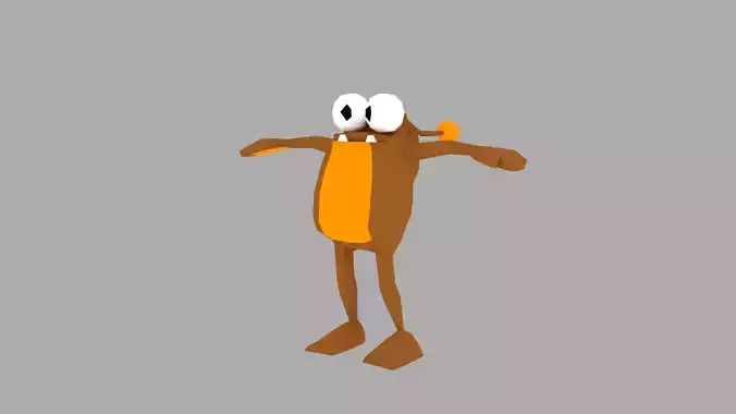 etezinho made in blender Low-poly 3D model