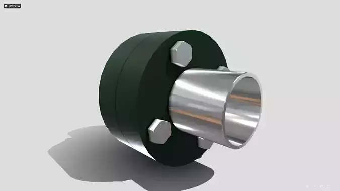 Machine - Pipe Flange Low-poly 3D model