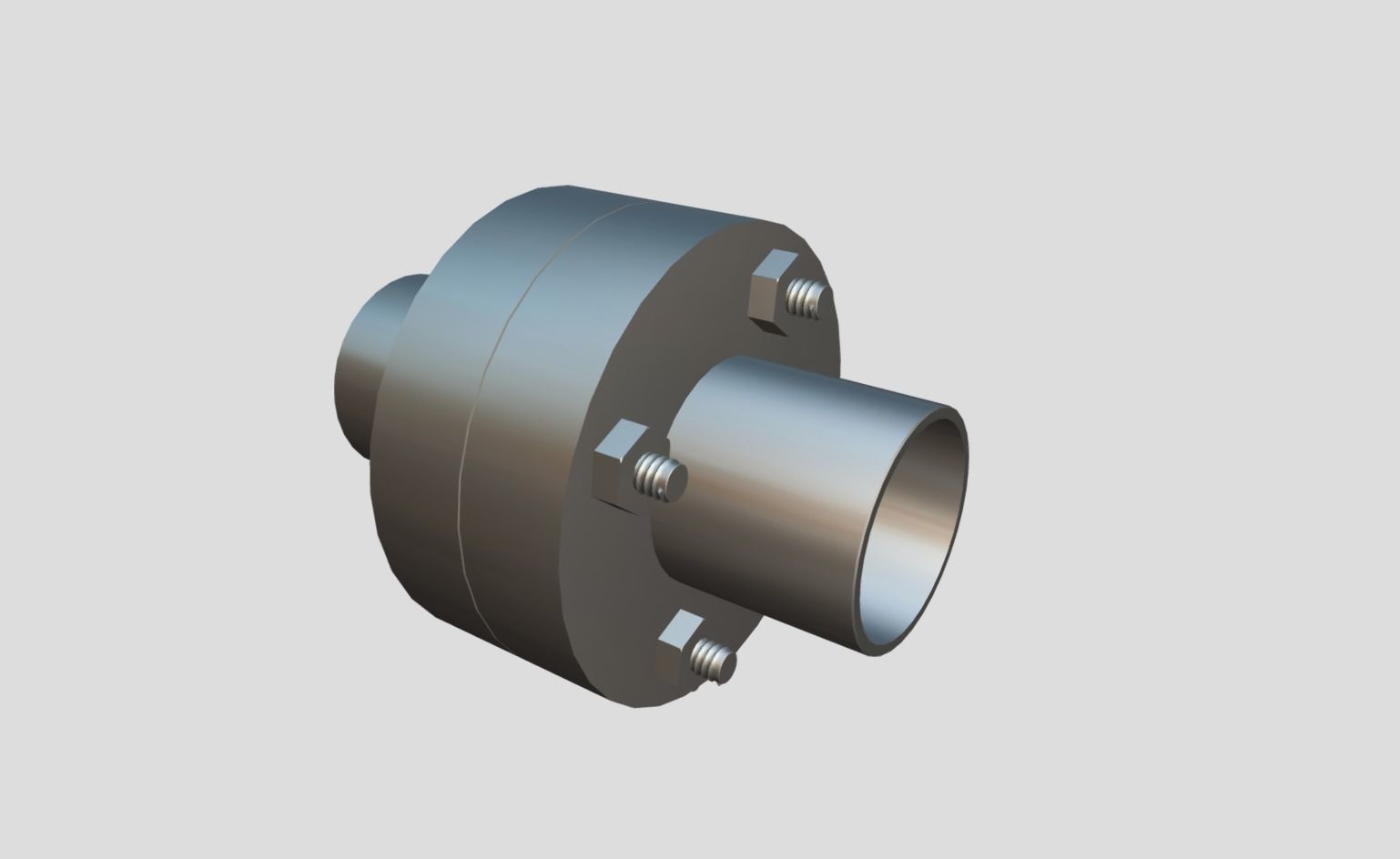Machine - Pipe Flange Low-poly 3D model_6