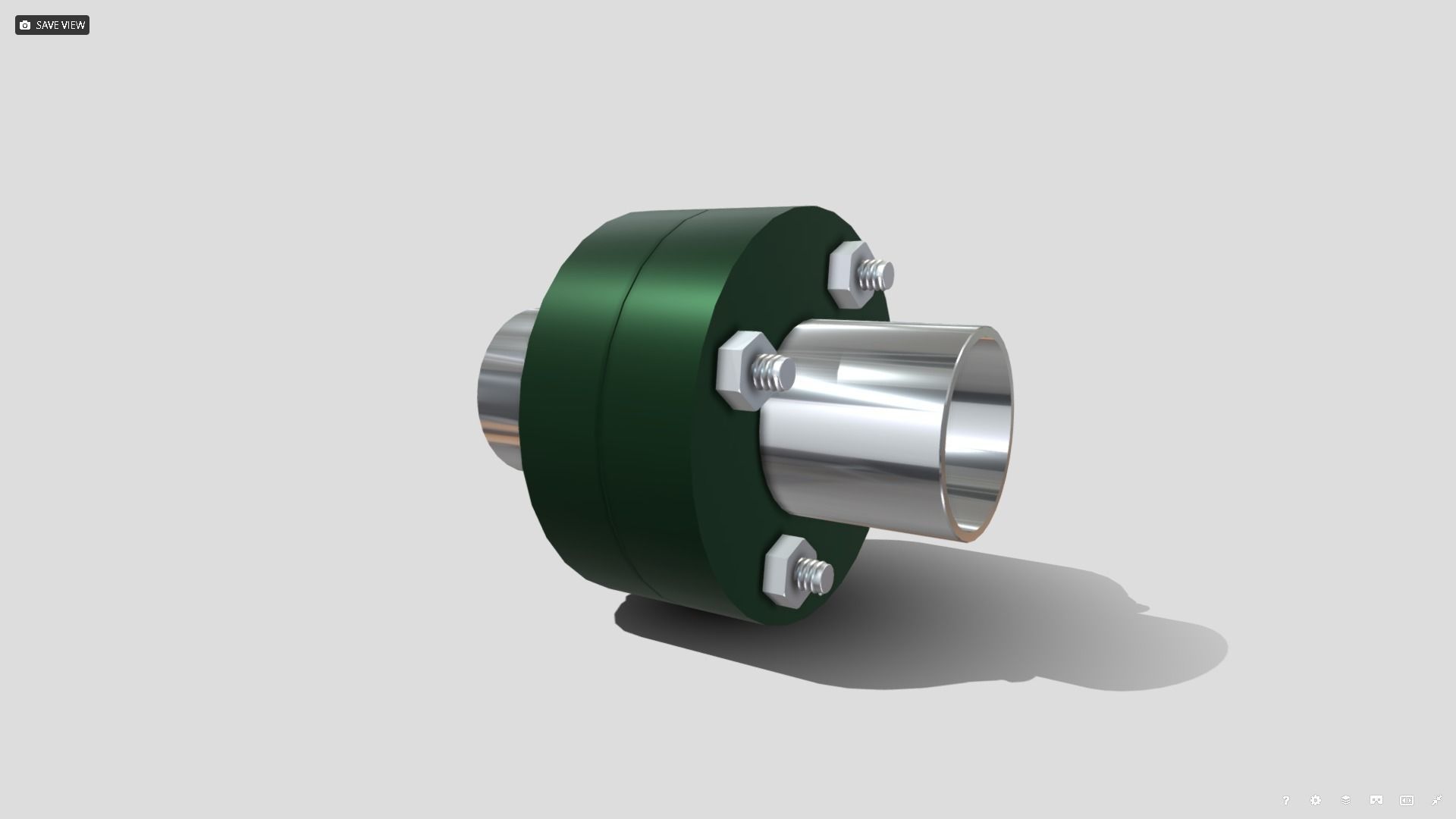 Machine - Pipe Flange Low-poly 3D model_3