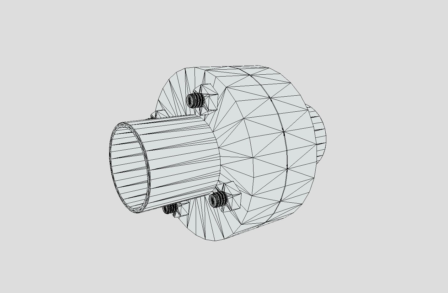 Machine - Pipe Flange Low-poly 3D model_8
