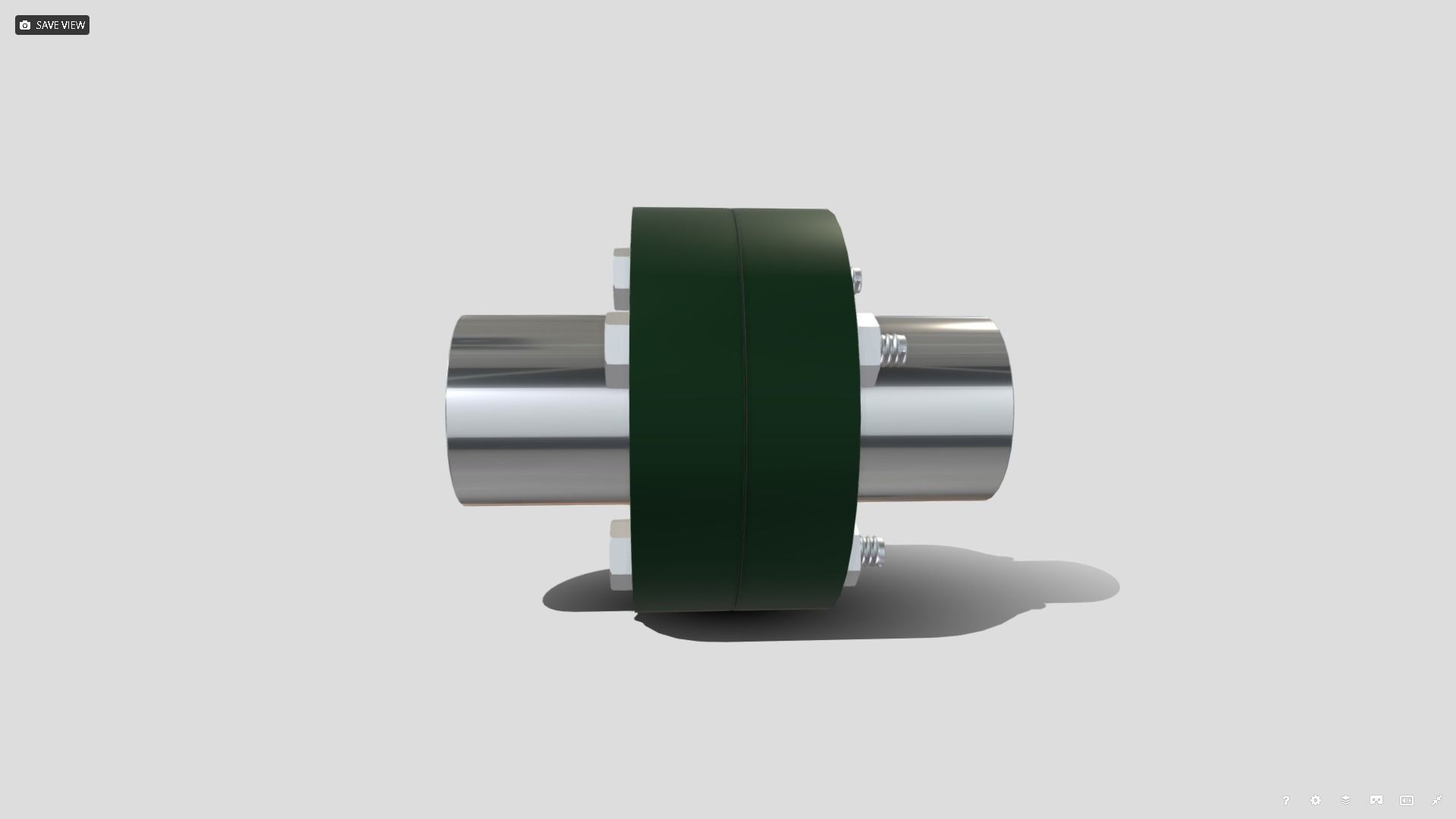 Machine - Pipe Flange Low-poly 3D model_2