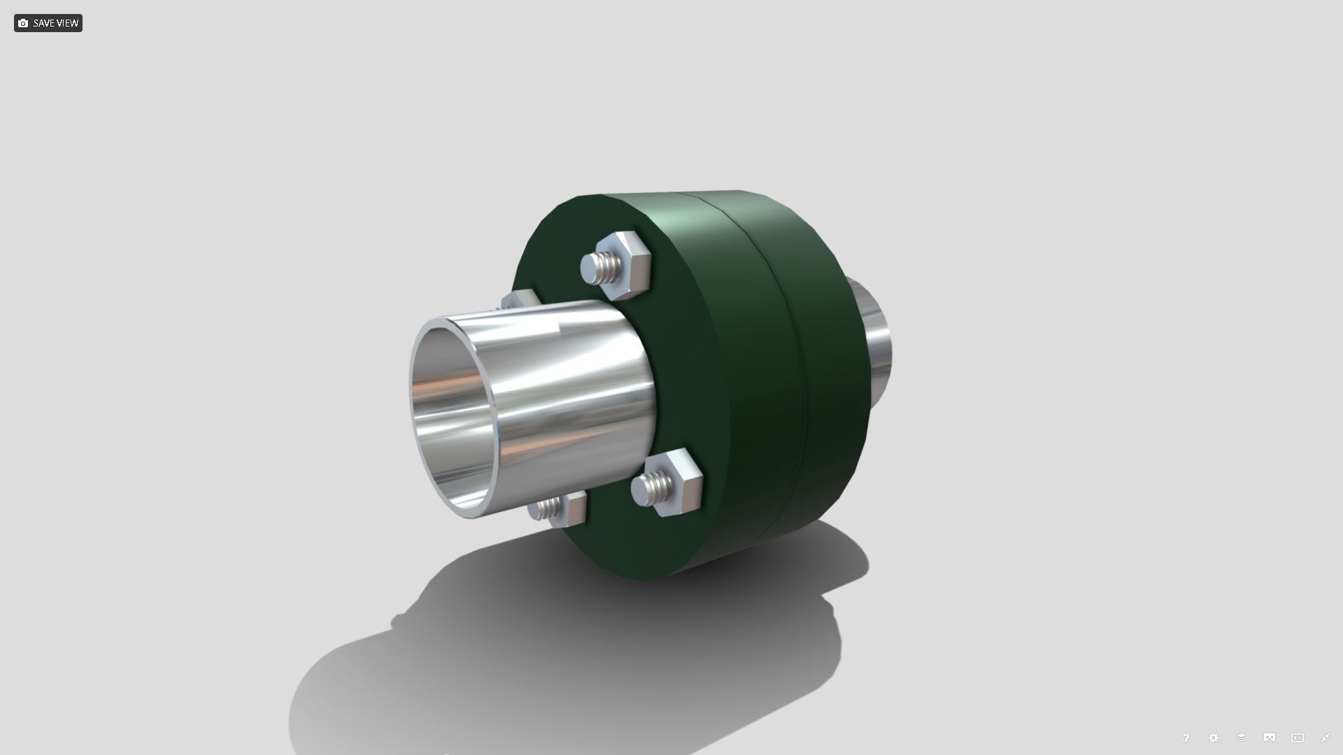 Machine - Pipe Flange Low-poly 3D model_5