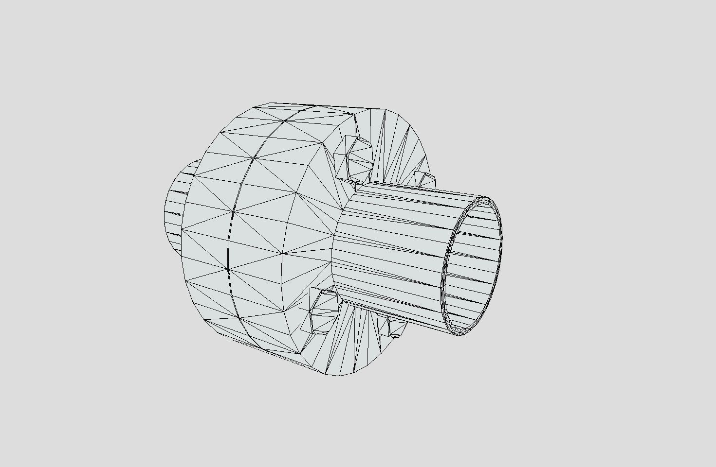 Machine - Pipe Flange Low-poly 3D model_7