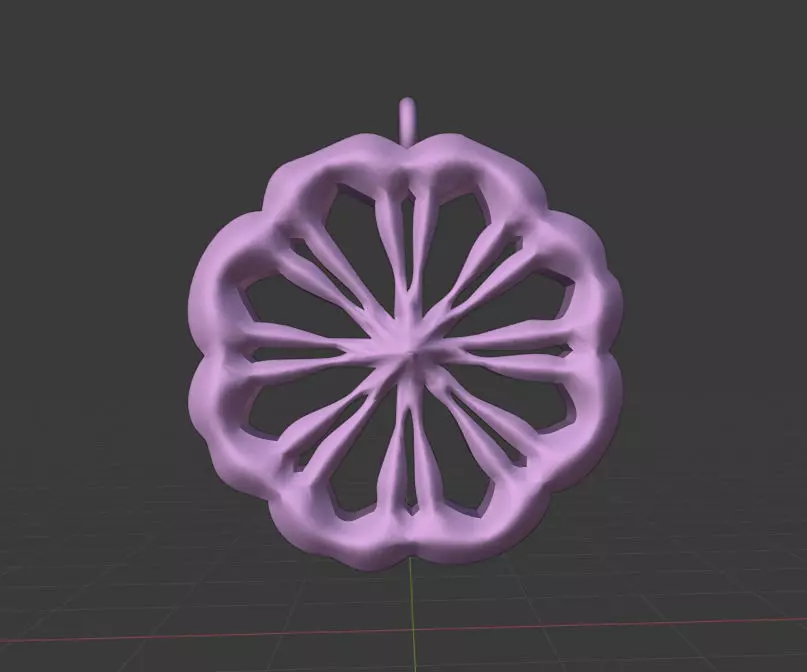 Lover Daisy Necklace Pendant 7 3D print model
