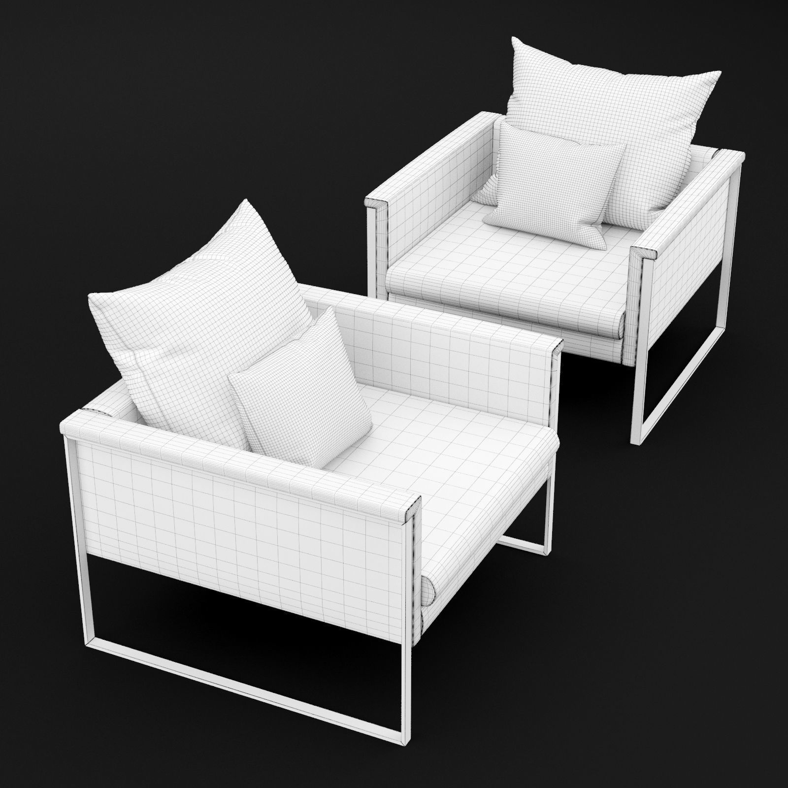 Chair go large single BT design 3D model_5