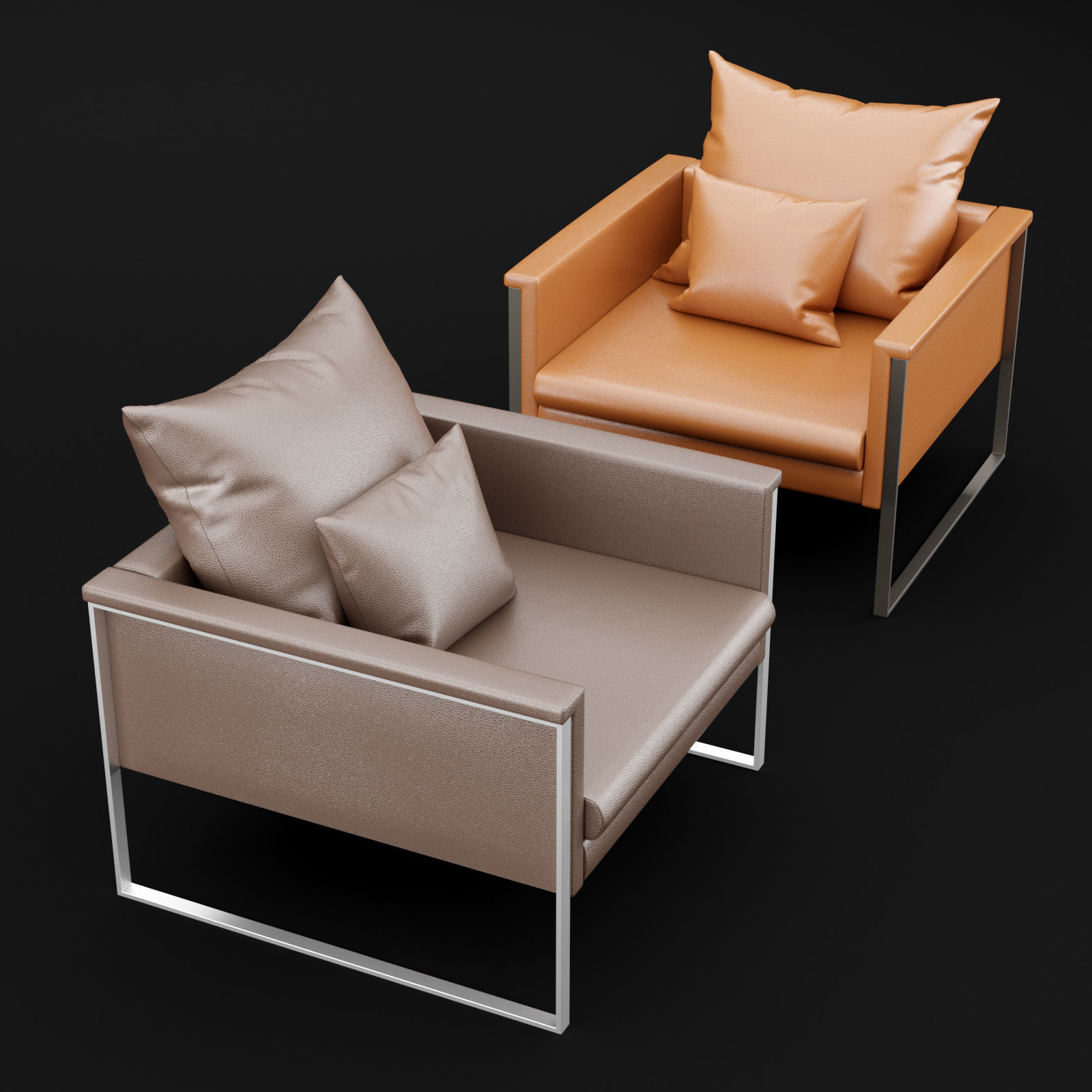 Chair go large single BT design 3D model_4