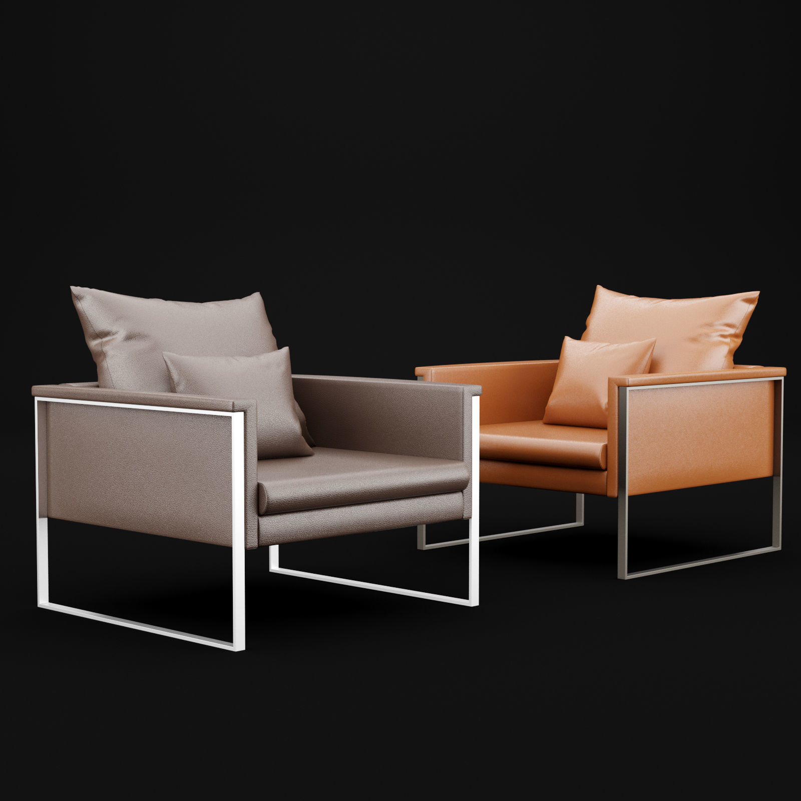 Chair go large single BT design 3D model_2