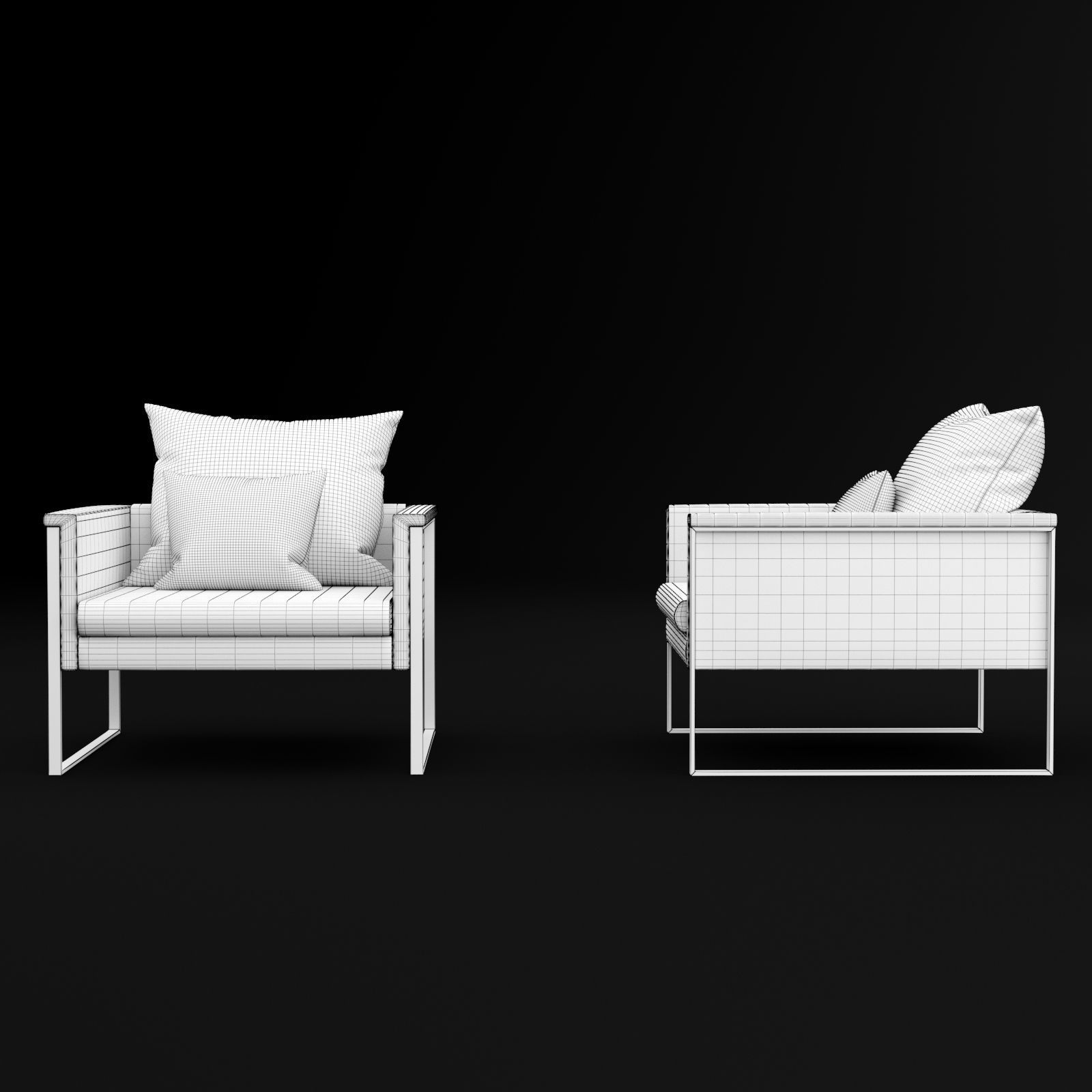Chair go large single BT design 3D model_7