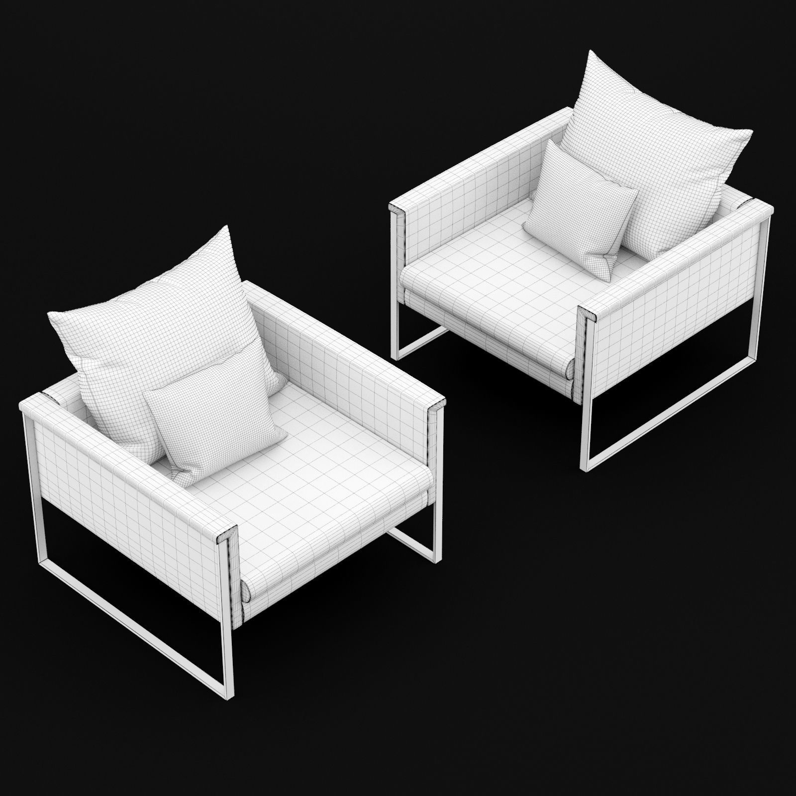 Chair go large single BT design 3D model_1