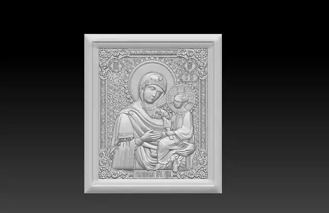 Icon of the Mother of God Tikhvin necklaces