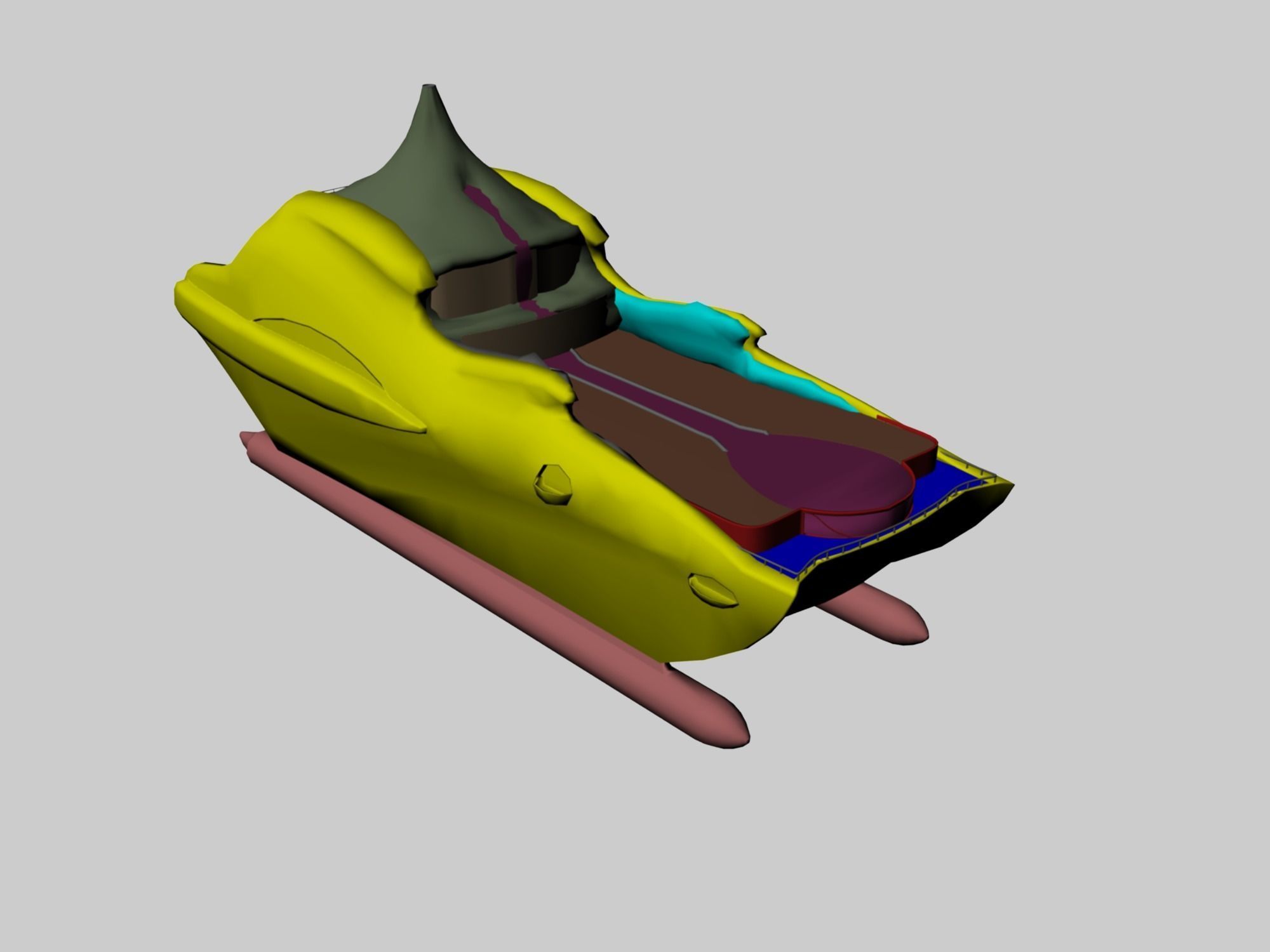 Tikka Yatch Low-poly 3D model_2
