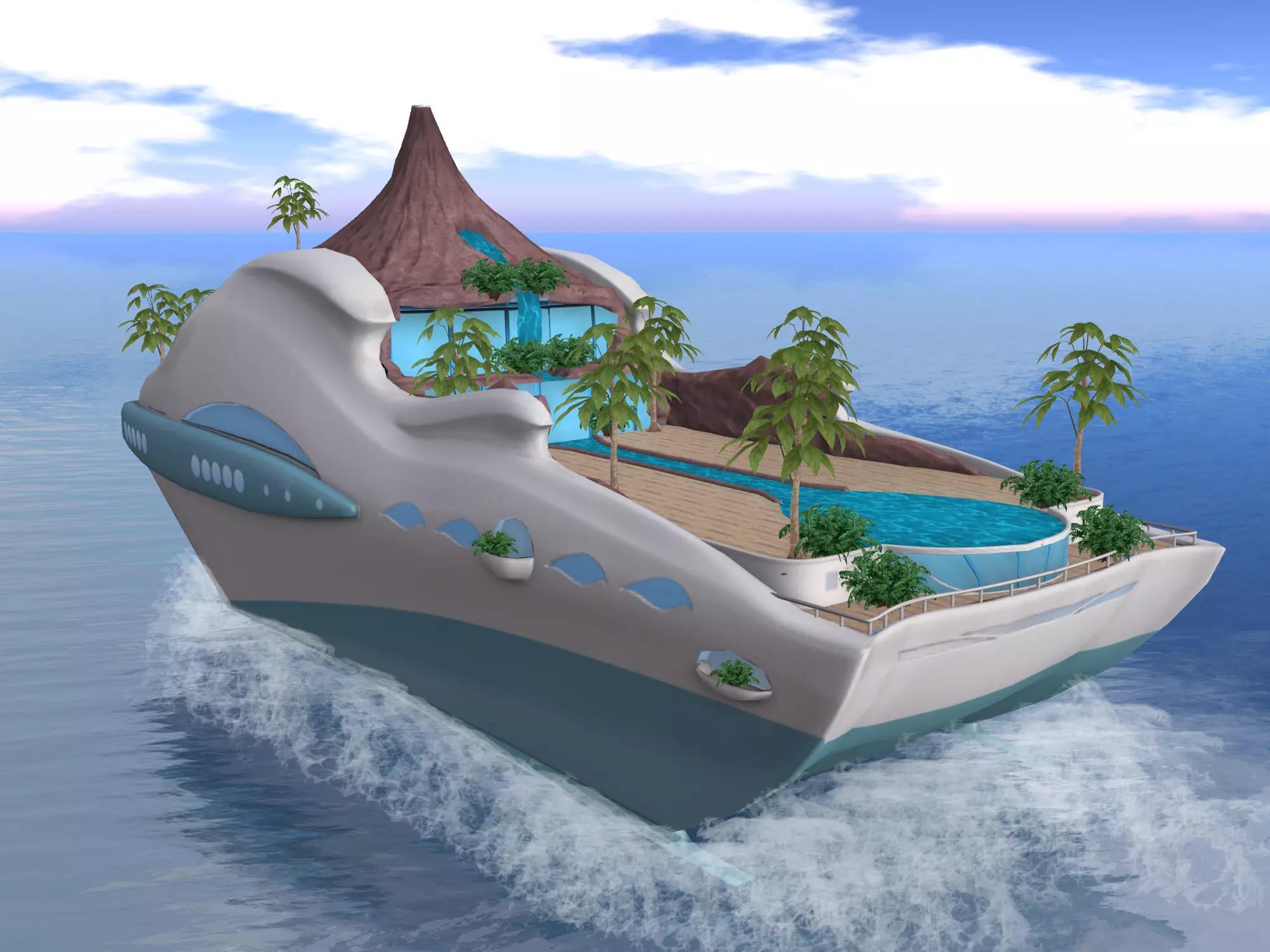 Tikka Yatch Low-poly 3D model_0