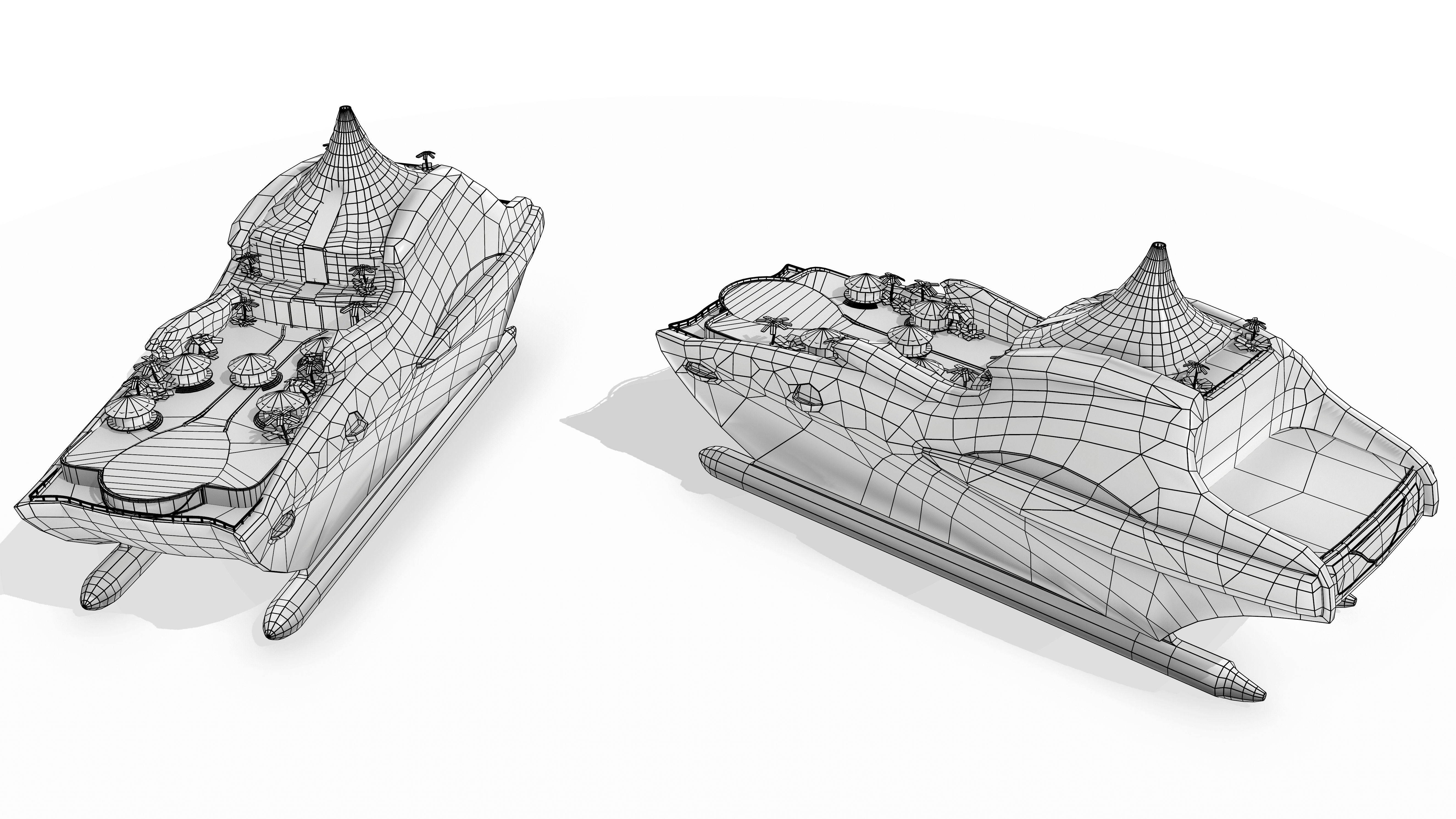 Tikka Yatch Low-poly 3D model_3