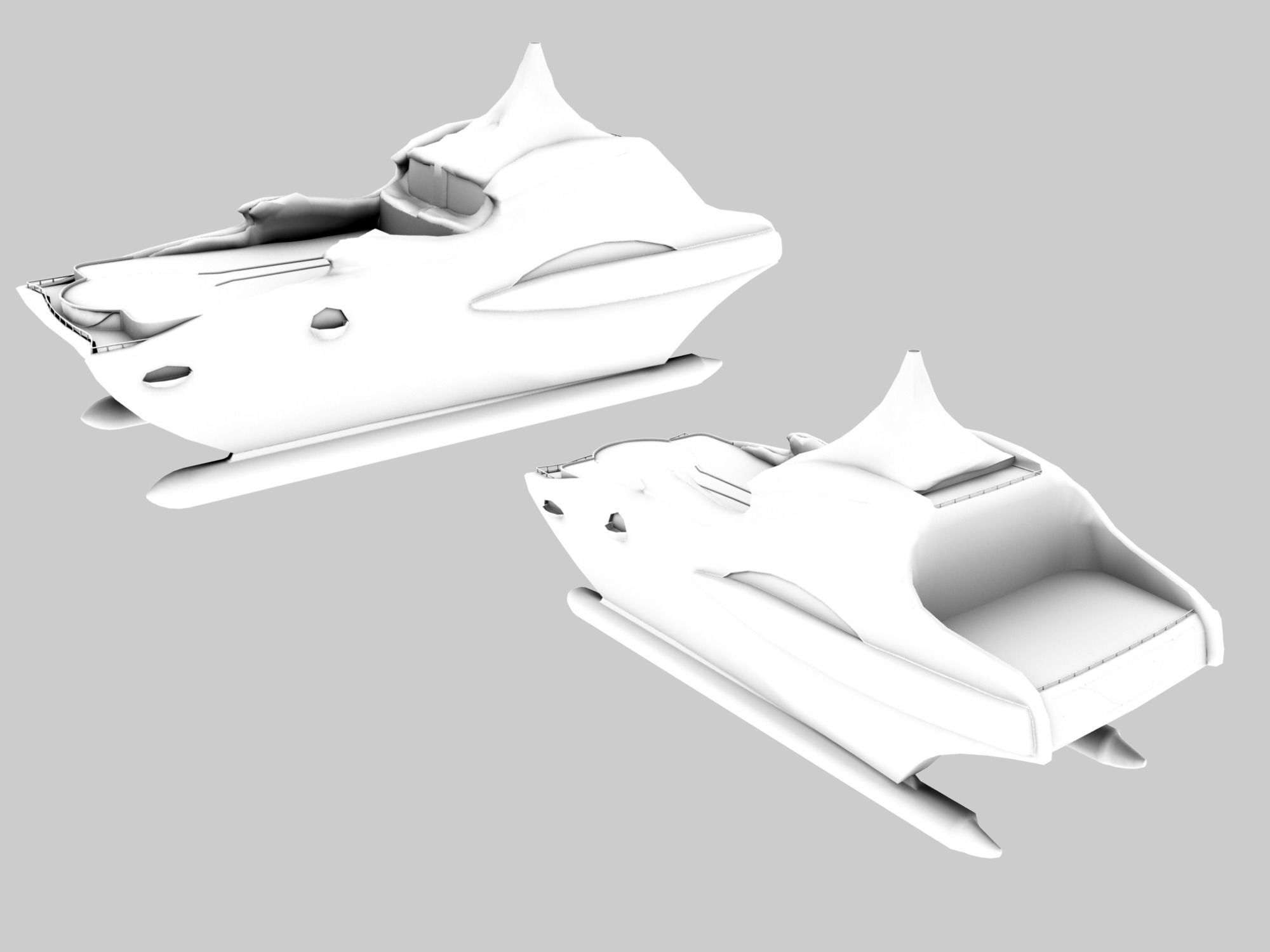 Tikka Yatch Low-poly 3D model_4