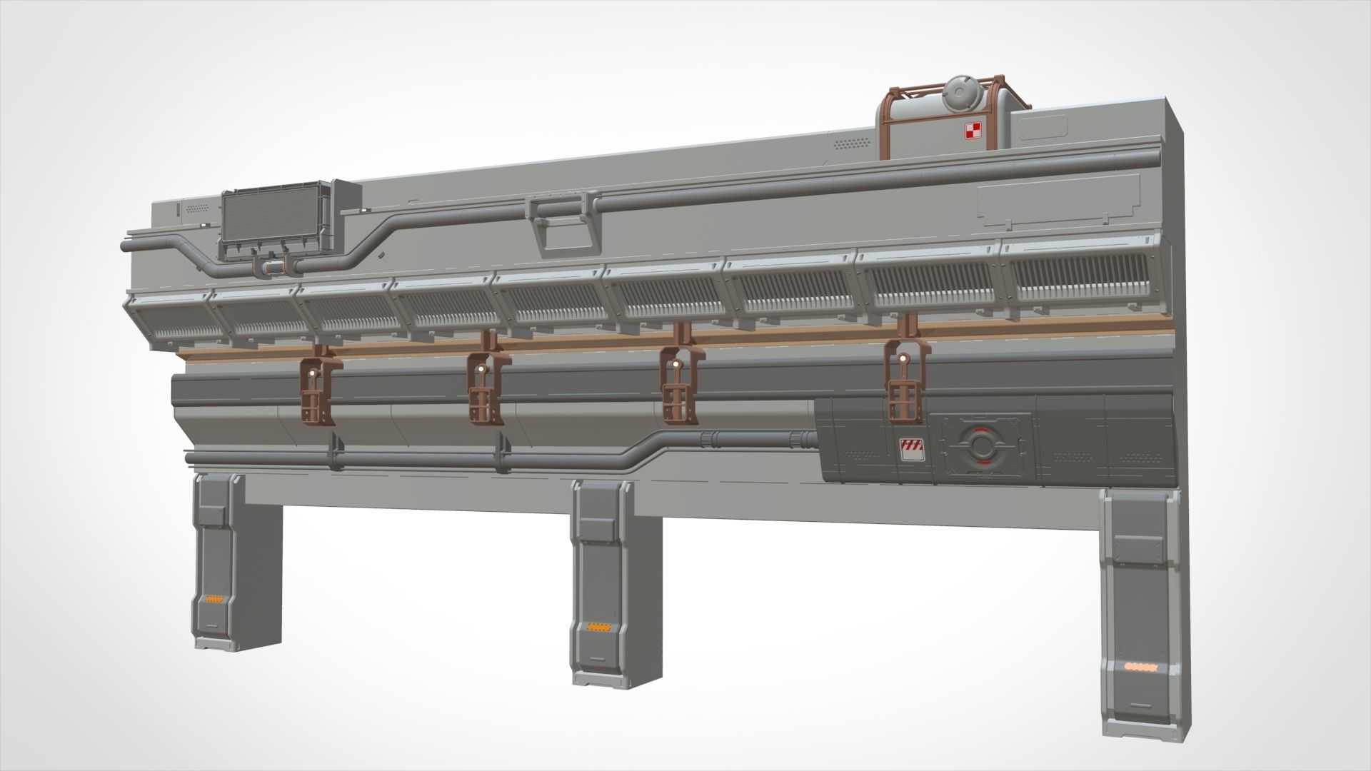 sci-fi Architecture kitbash 14 3D model_3