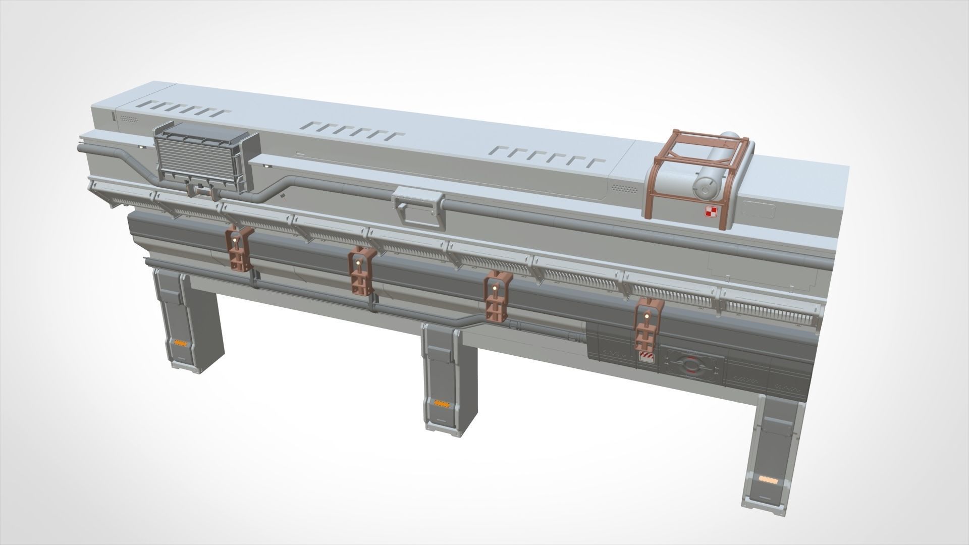 sci-fi Architecture kitbash 14 3D model_4
