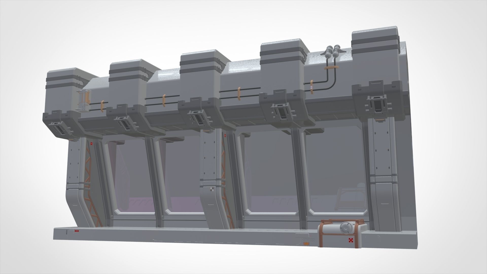 sci-fi Architecture kitbash 14 3D model_16