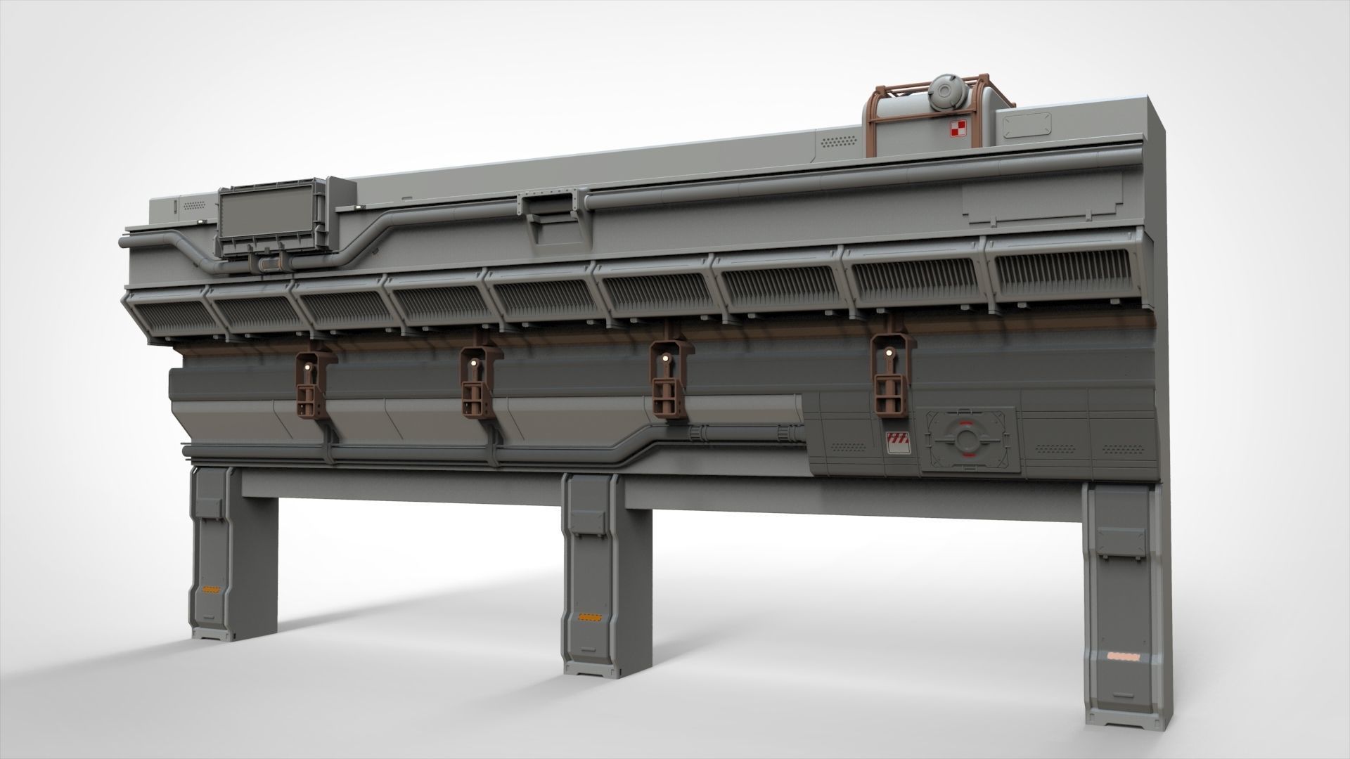 sci-fi Architecture kitbash 14 3D model_2