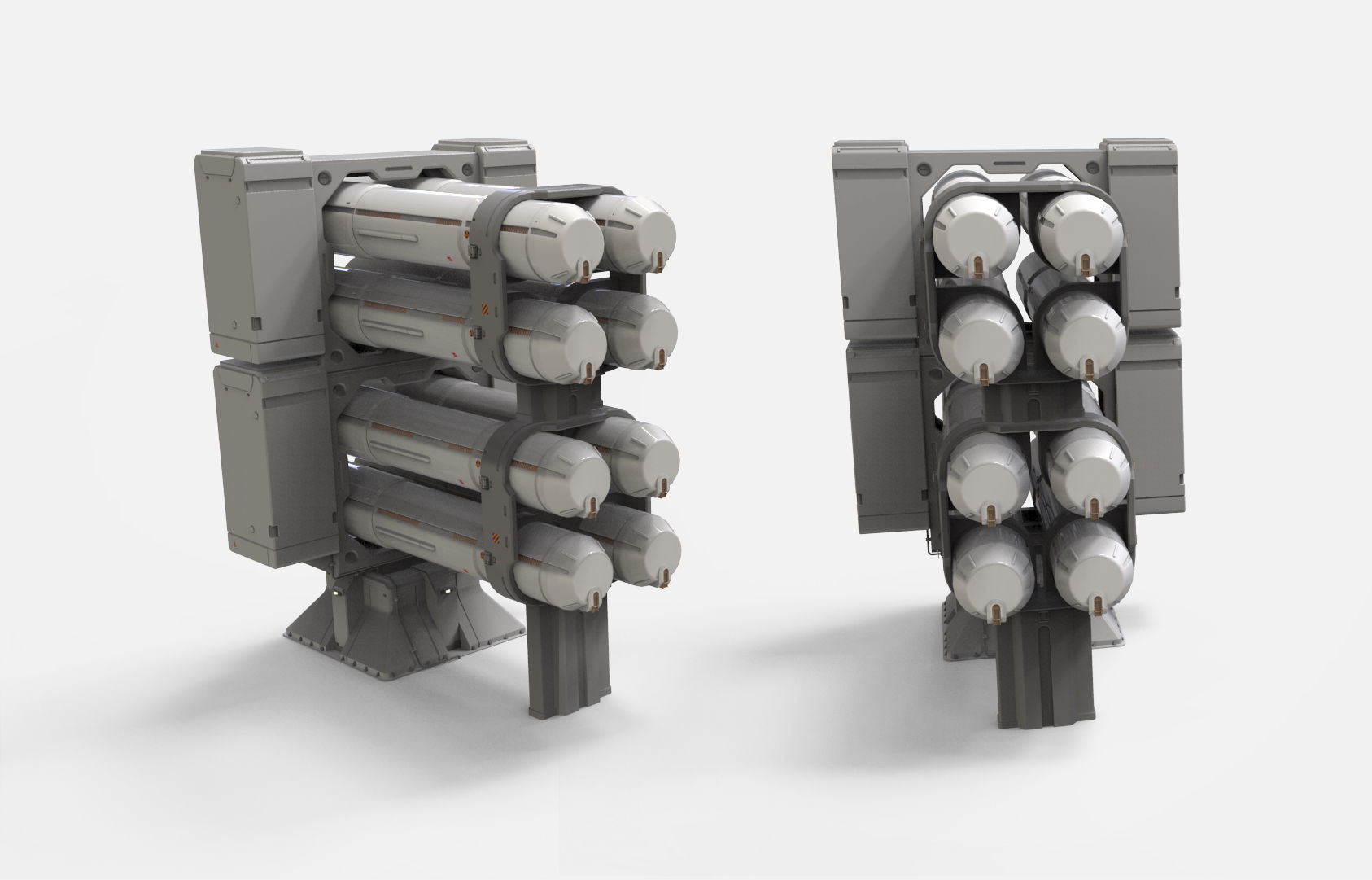 sci-fi Architecture kitbash 14 3D model_8