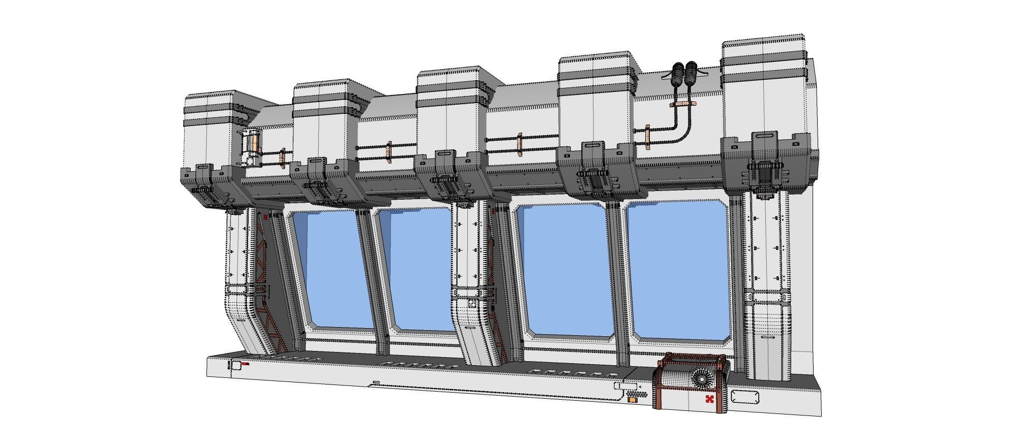 sci-fi Architecture kitbash 14 3D model_28