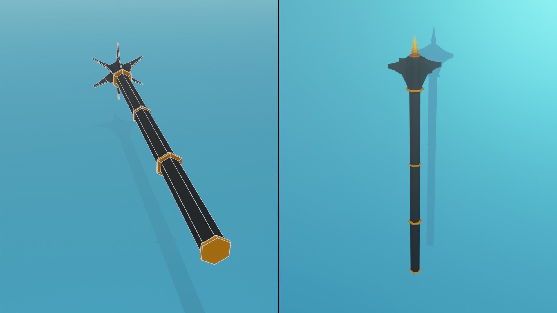 Low Poly Stylized Medieval Weapons Pack Low-poly 3D model_17