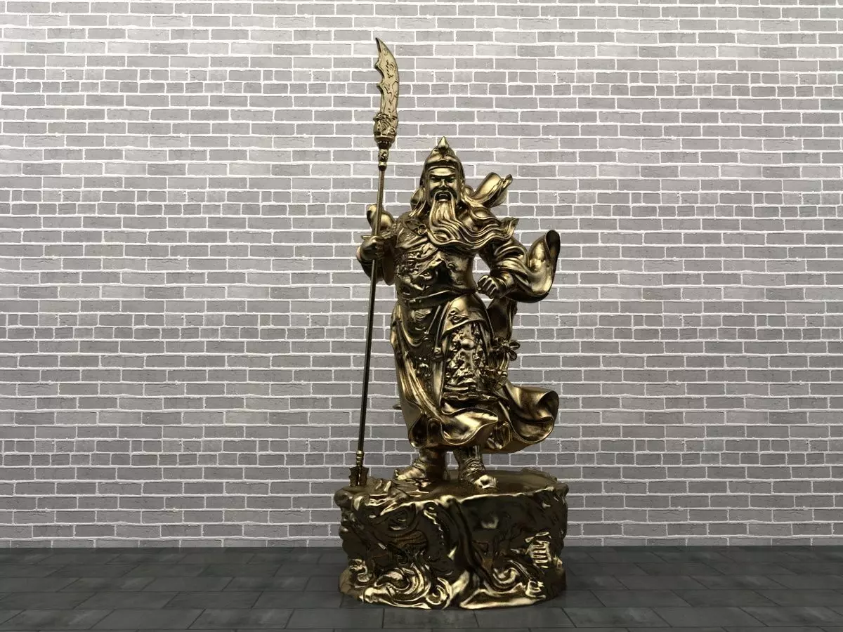 Gold statue 3D model