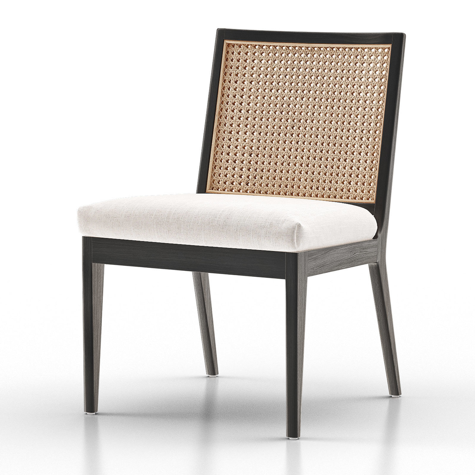 PB LISBON Cane Dining Chair and Armchair 3D model_3
