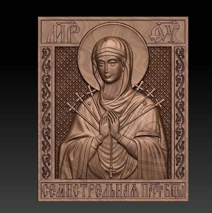 Seven-shooter mary 3D print model_8