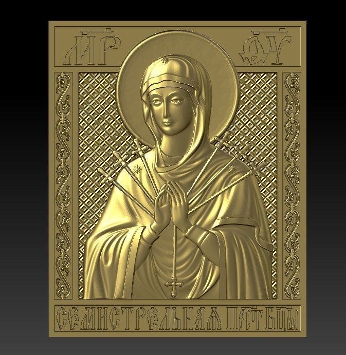 Seven-shooter mary 3D print model_5