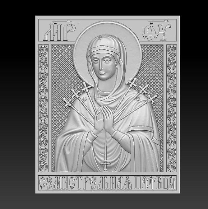 Seven-shooter mary 3D print model_2