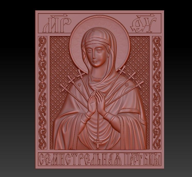 Seven-shooter mary 3D print model_7