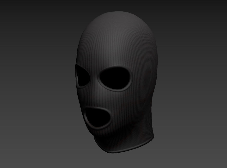 Balaclava Mask 3D model_6