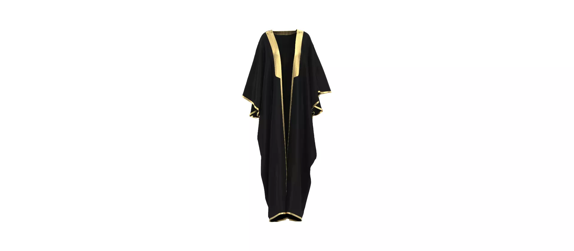 Abaya arabic traditional clothing kaftan OBJ MARVELOUS DESIGNER 3D model