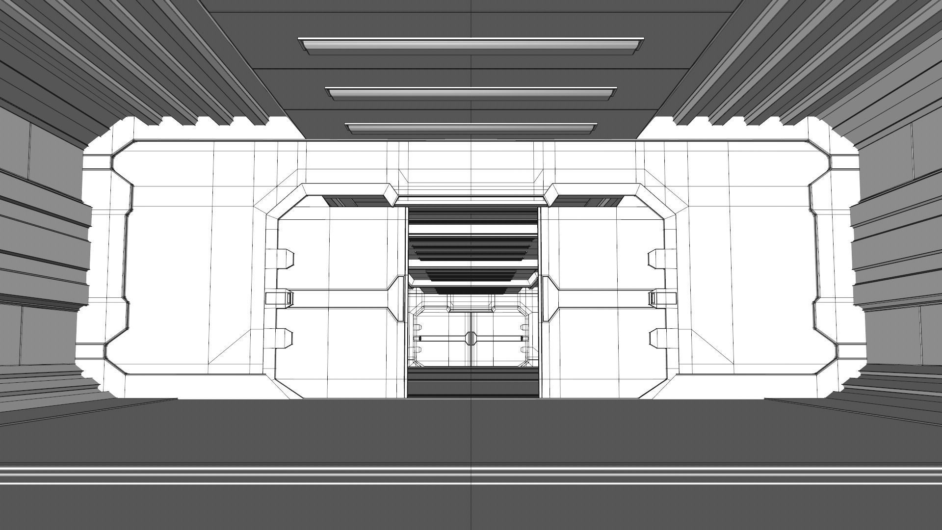 Sci Fi Corridor 3D model_17