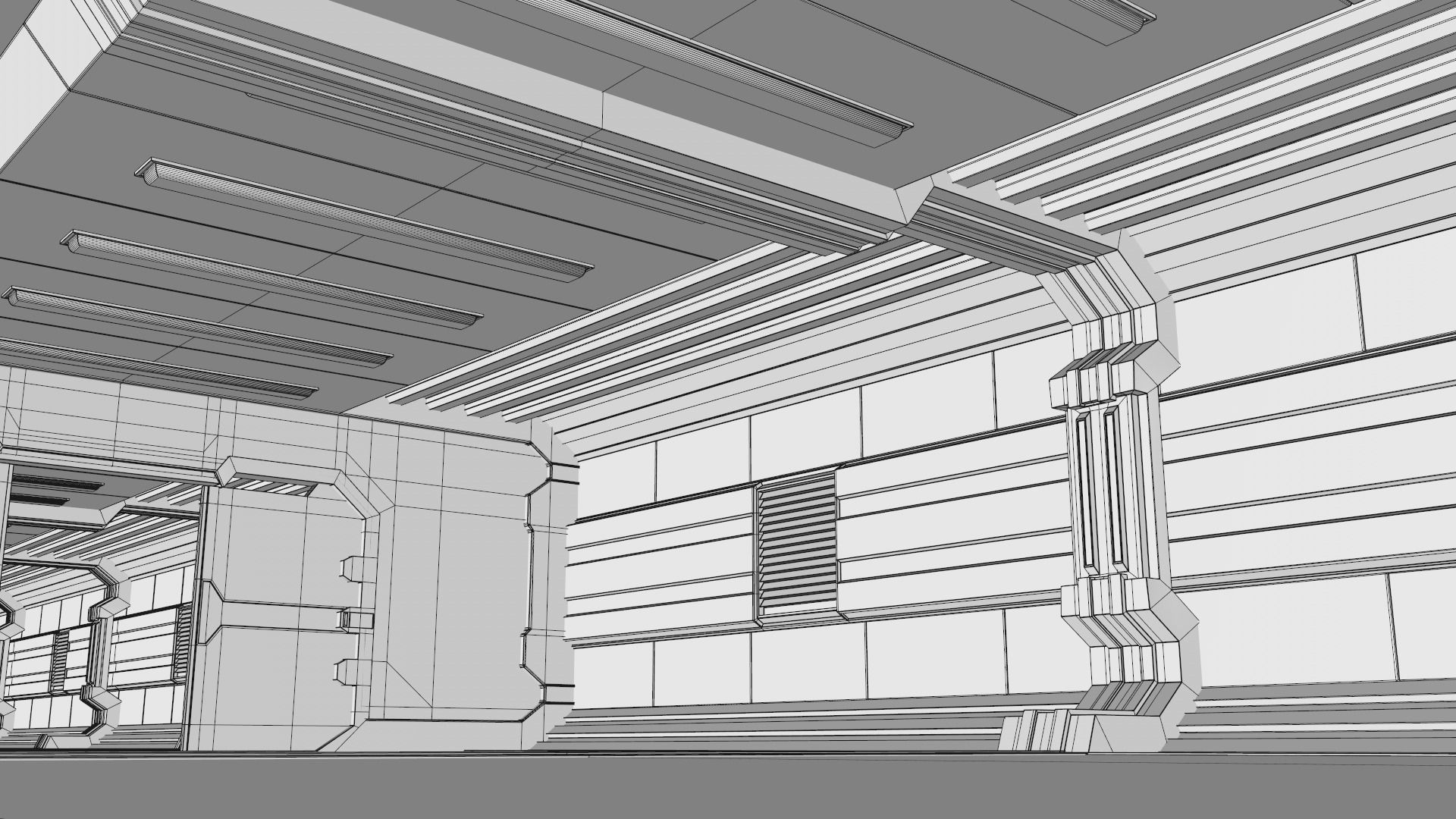 Sci Fi Corridor 3D model_23