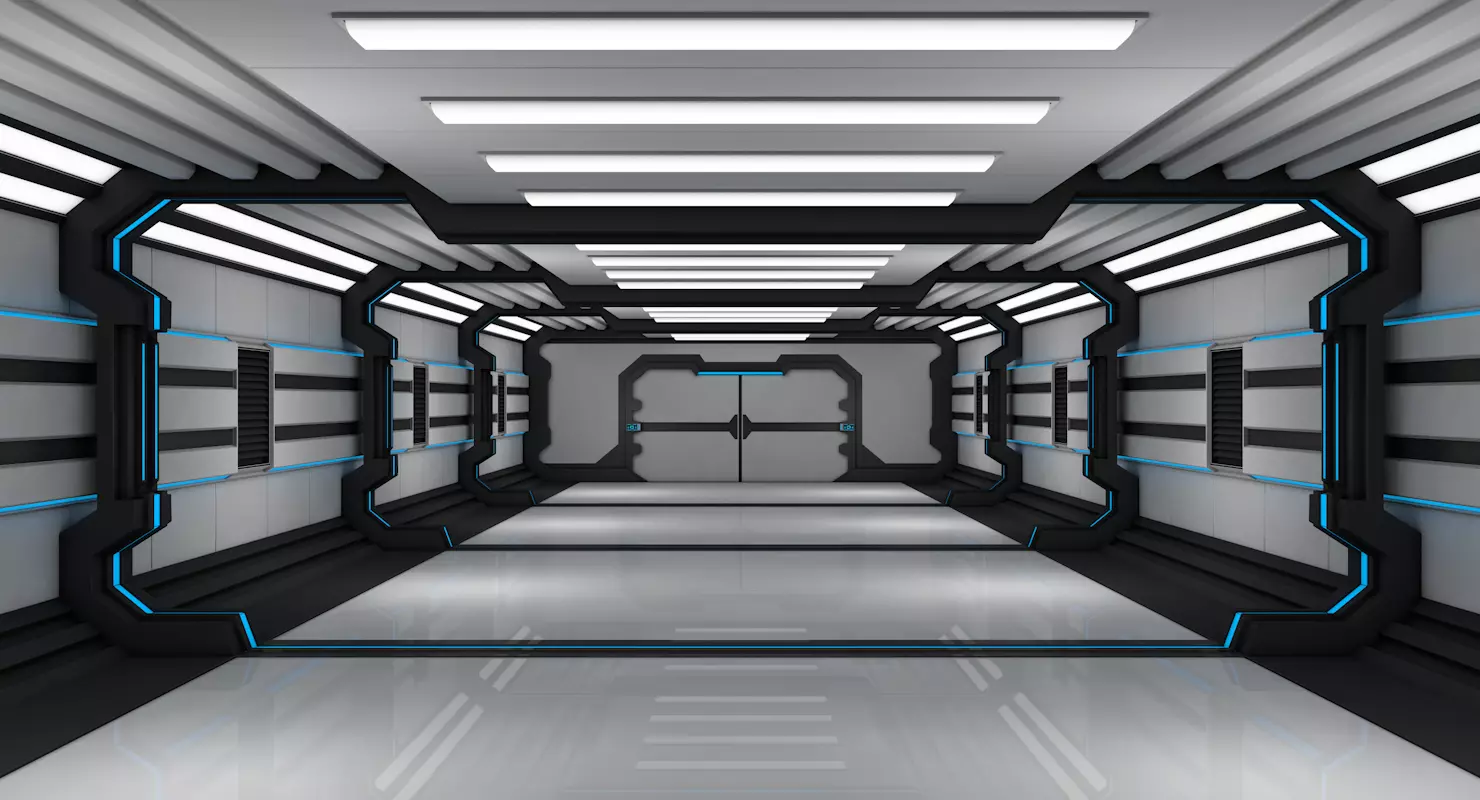 Sci Fi Corridor 3D model_0