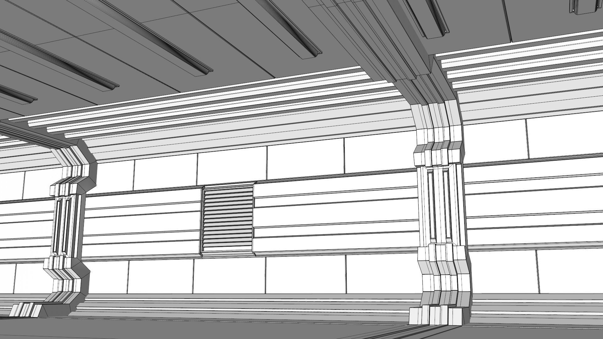 Sci Fi Corridor 3D model_22