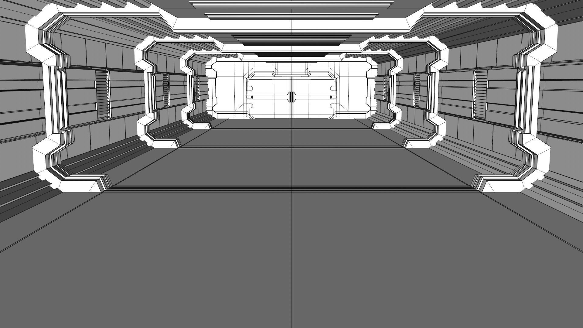 Sci Fi Corridor 3D model_13
