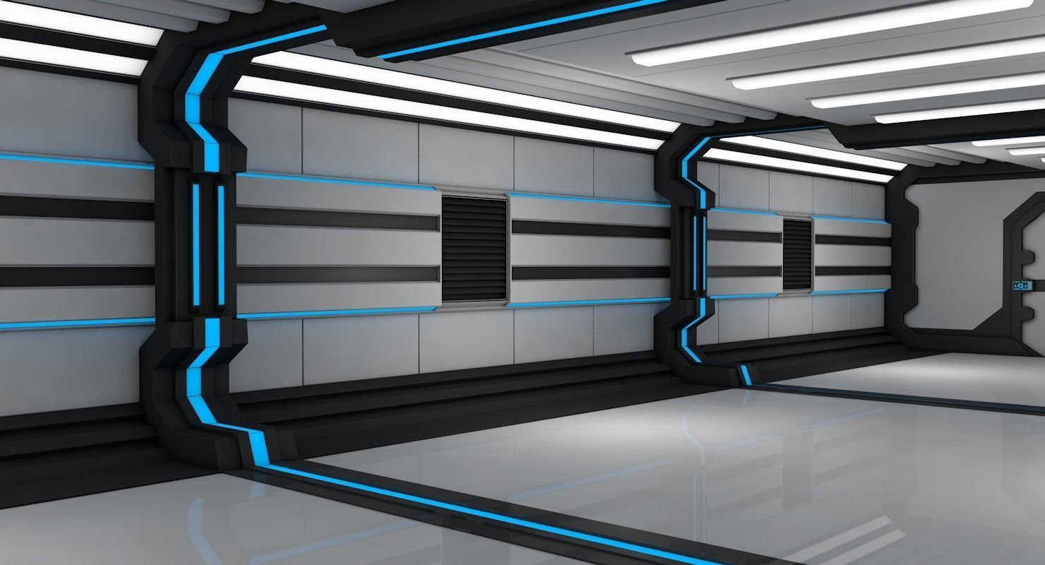 Sci Fi Corridor 3D model_6