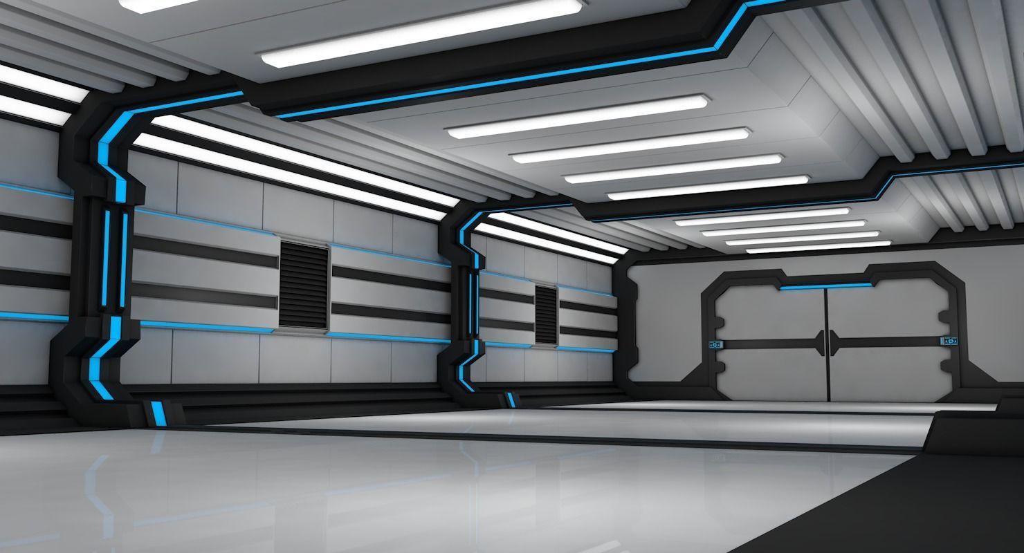 Sci Fi Corridor 3D model_9