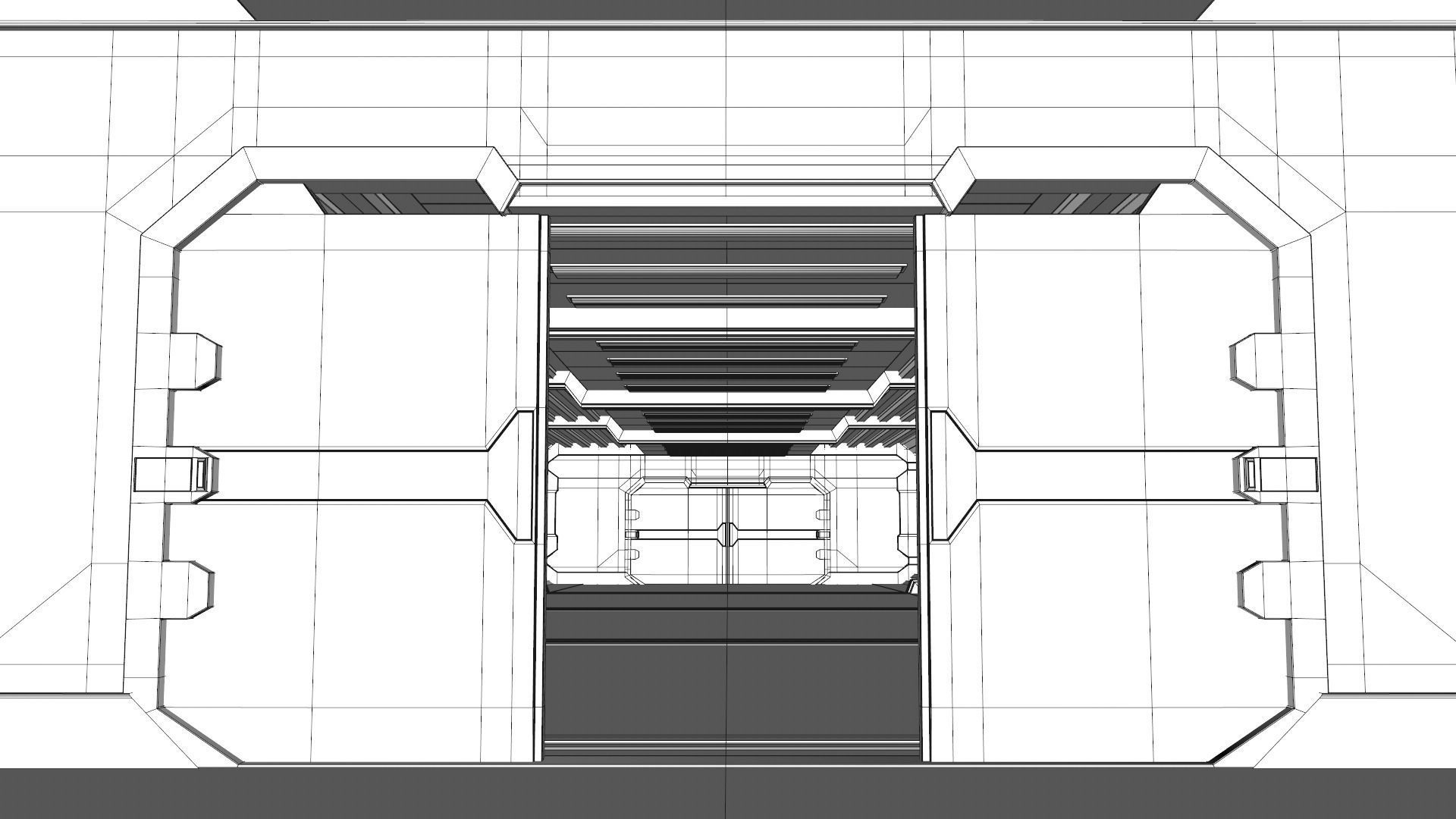 Sci Fi Corridor 3D model_19