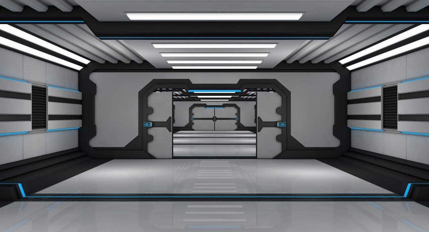 Sci Fi Corridor 3D model_5