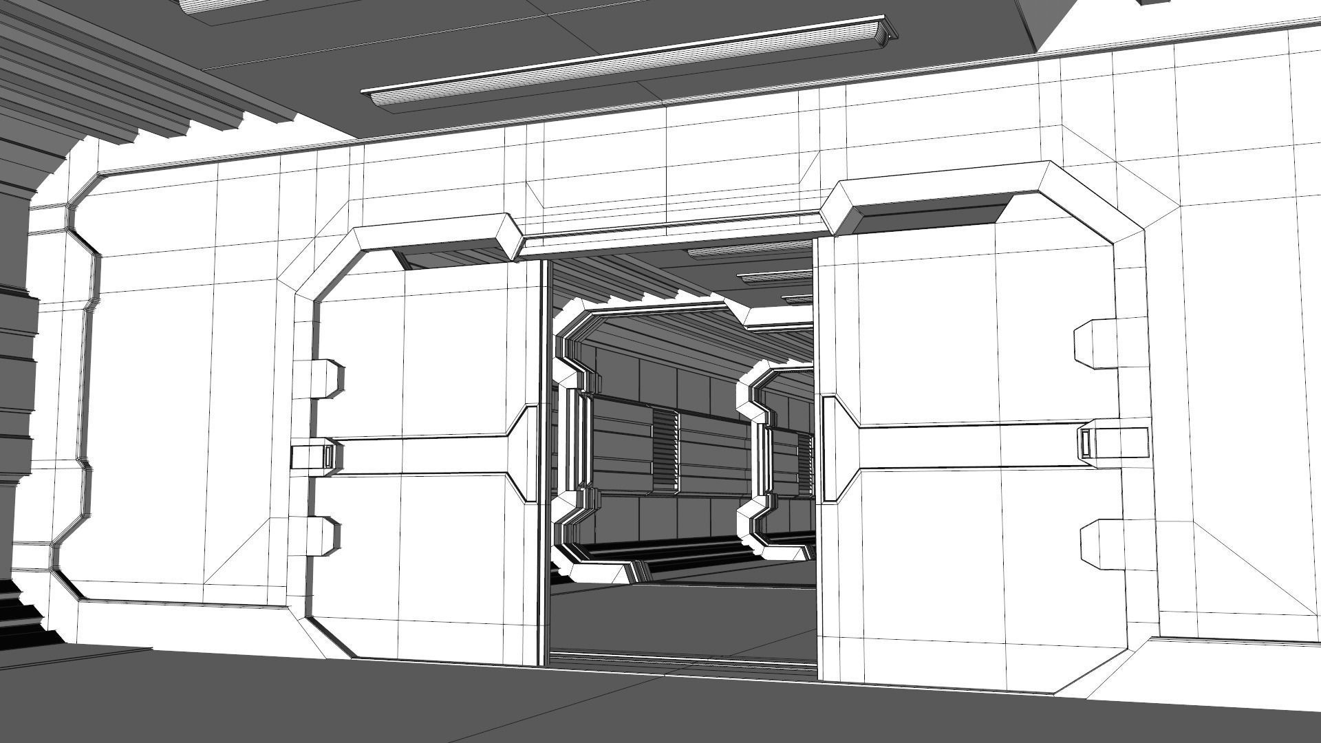 Sci Fi Corridor 3D model_18