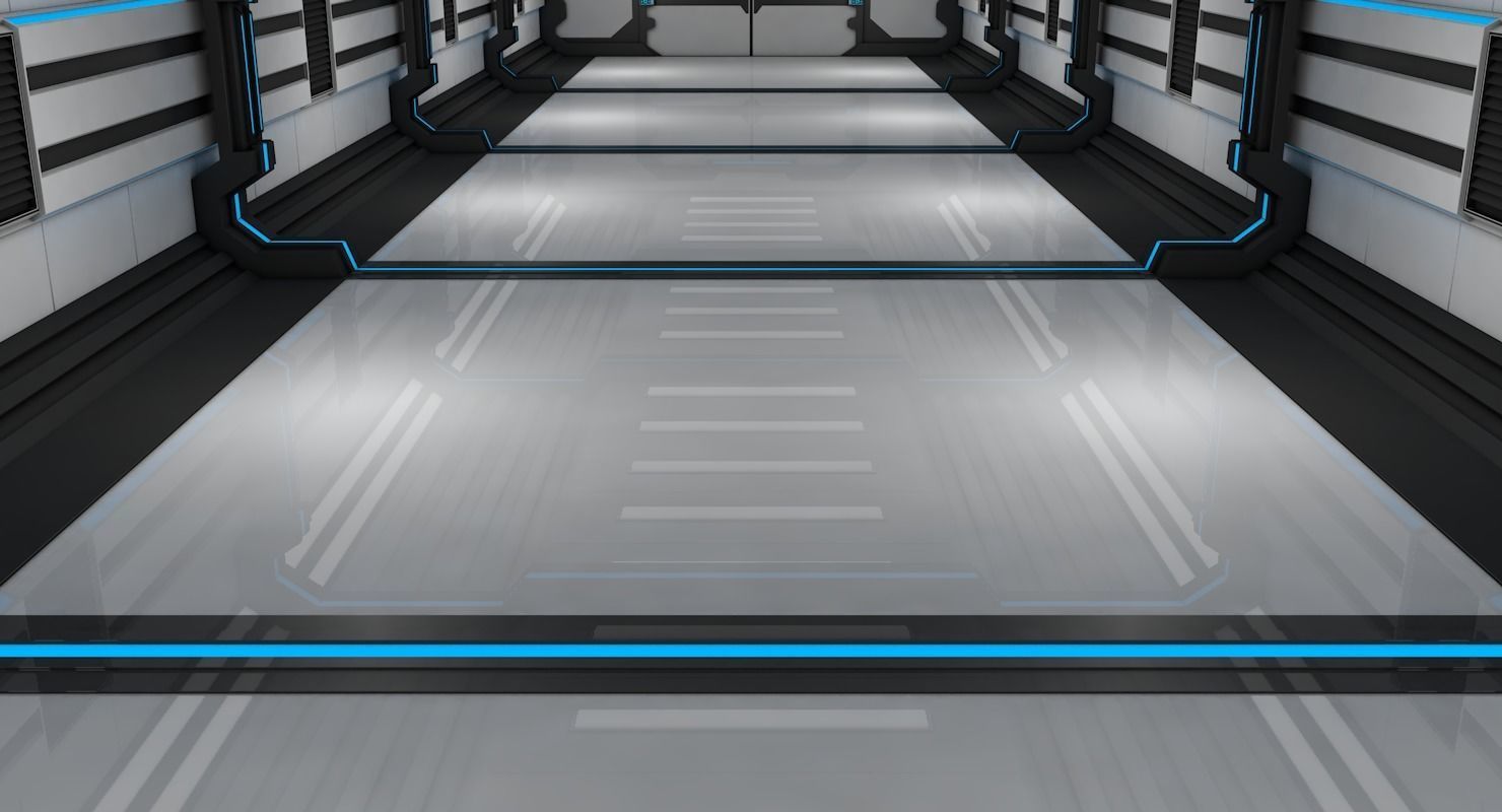 Sci Fi Corridor 3D model_2