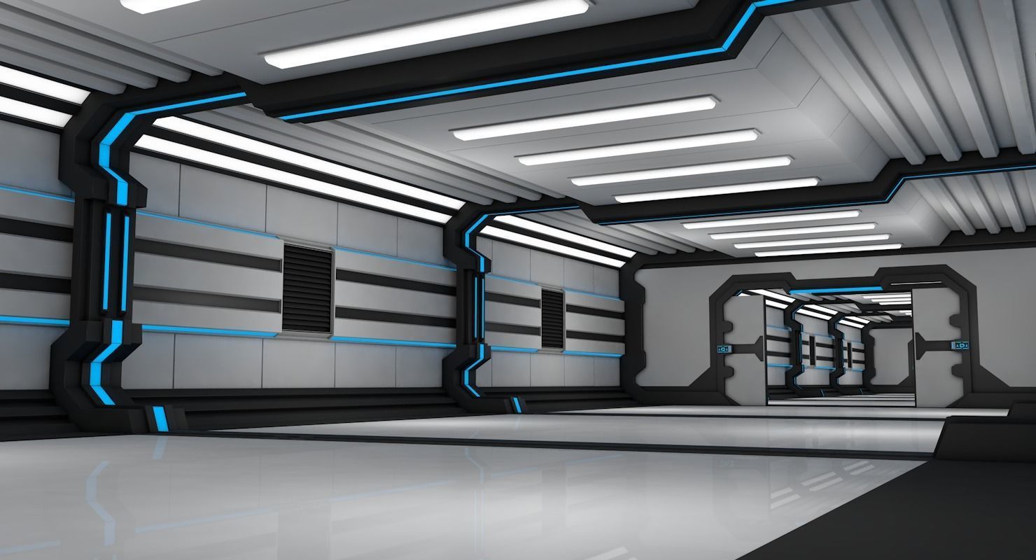 Sci Fi Corridor 3D model_10