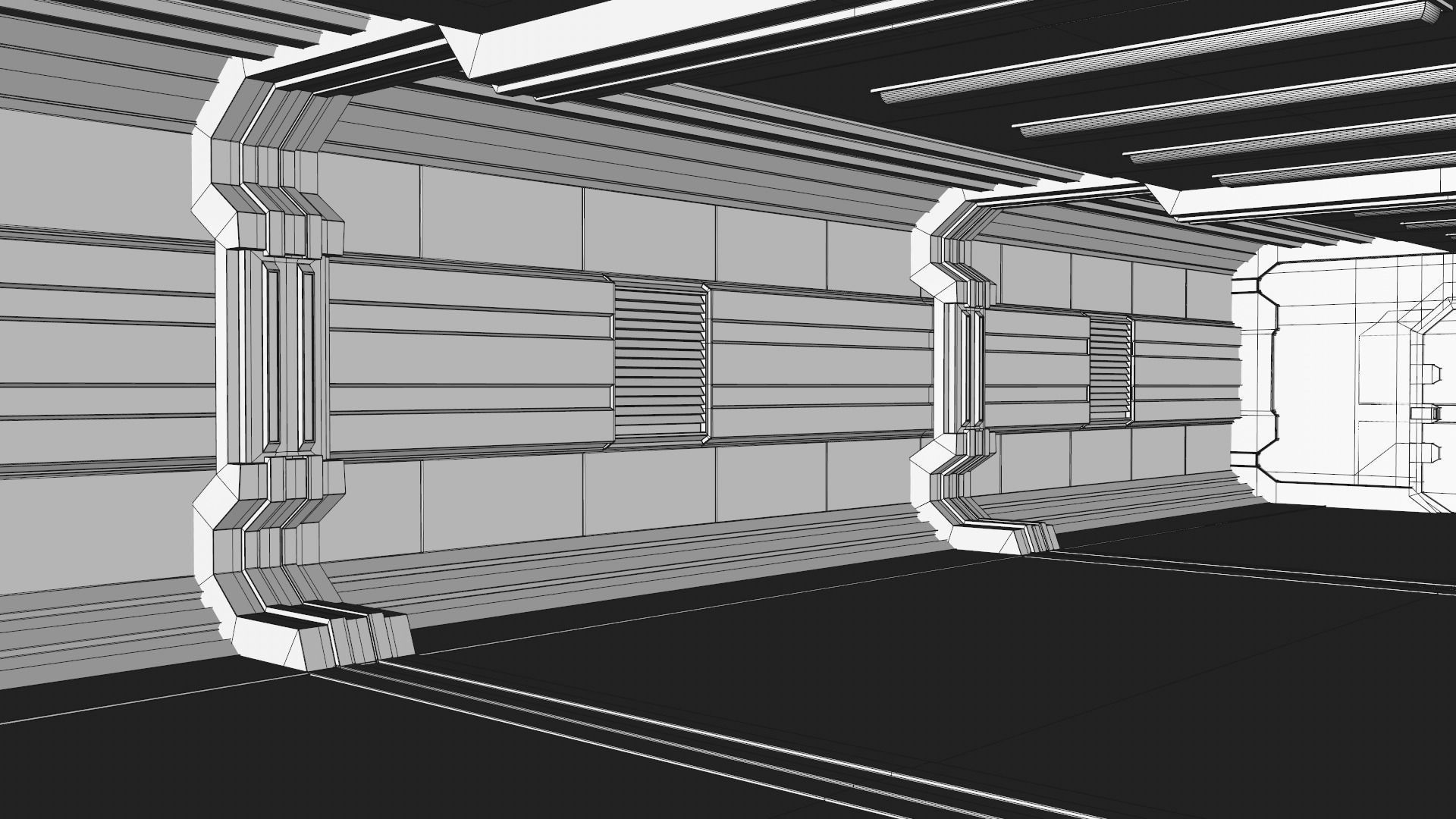 Sci Fi Corridor 3D model_21