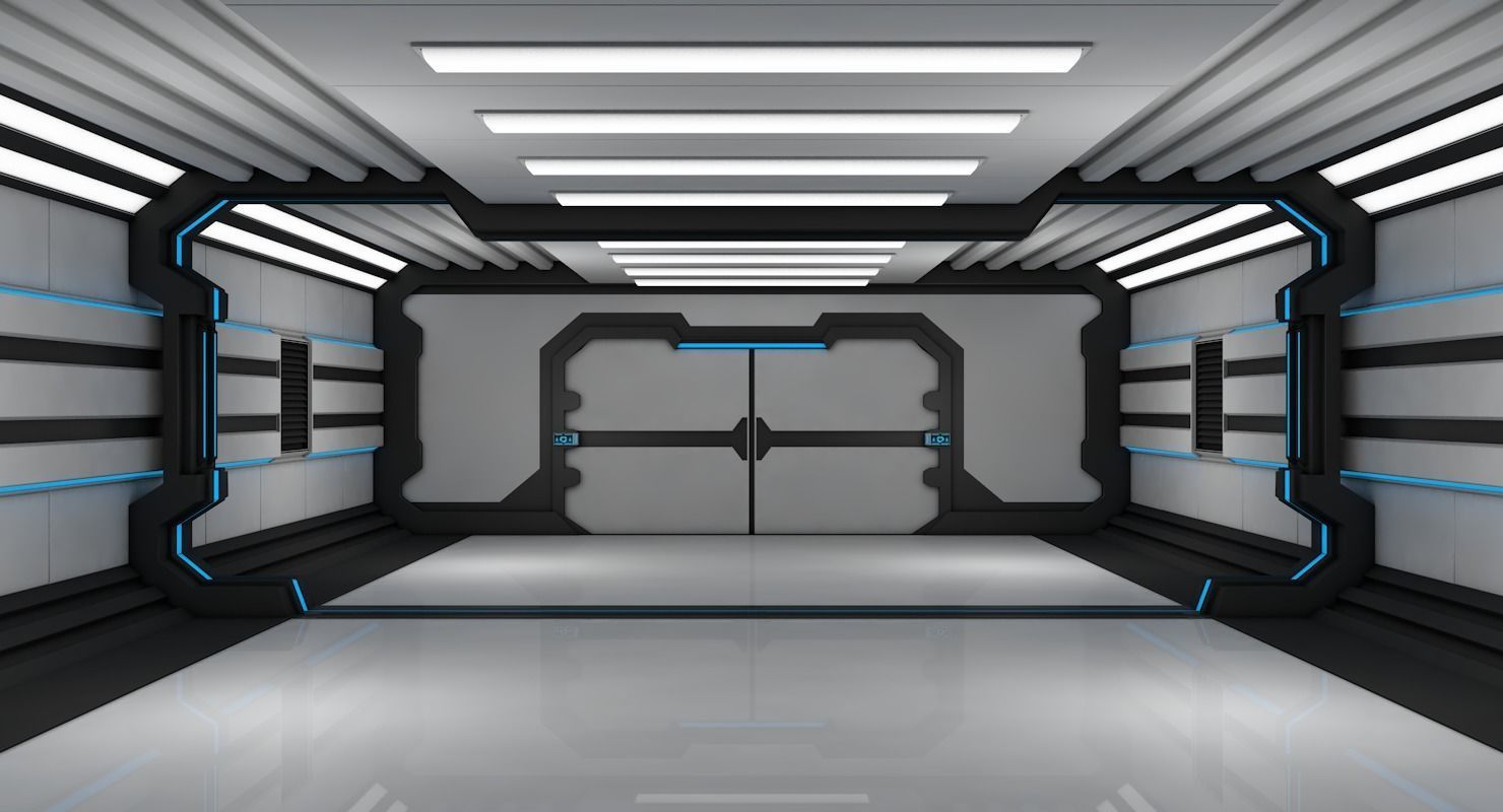 Sci Fi Corridor 3D model_3