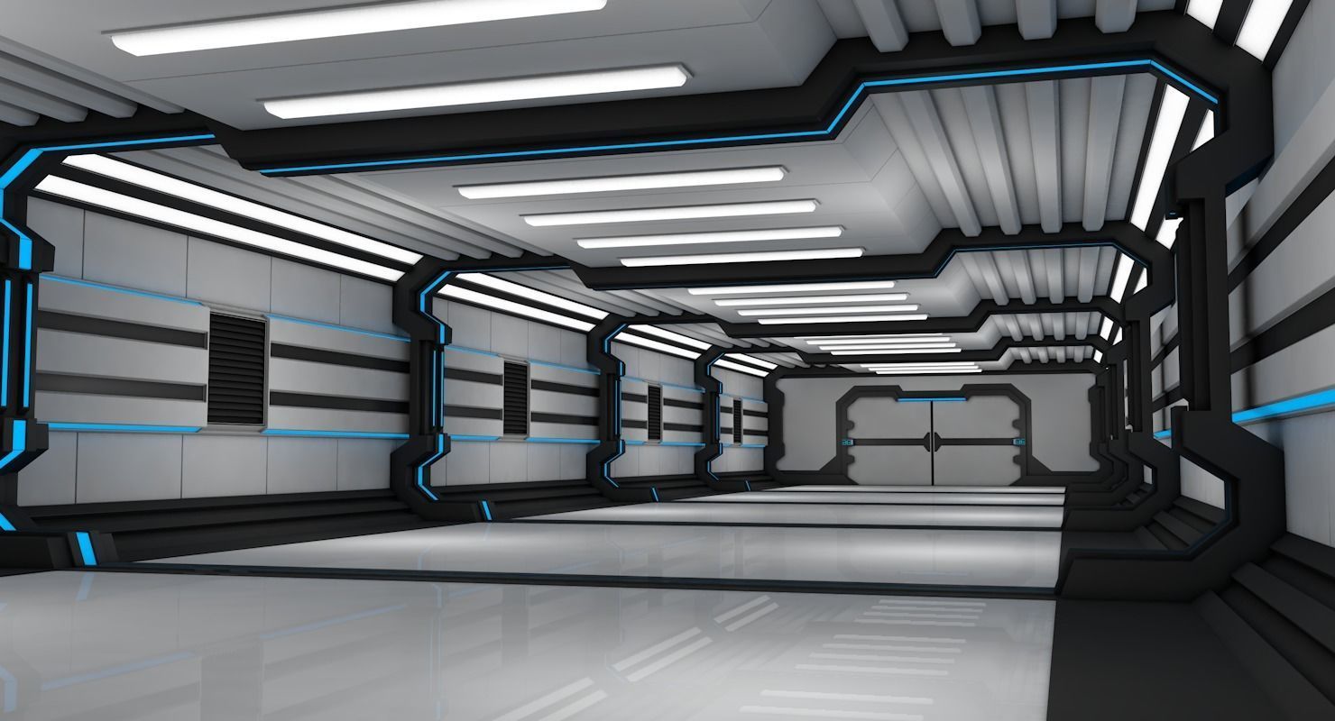 Sci Fi Corridor 3D model_1