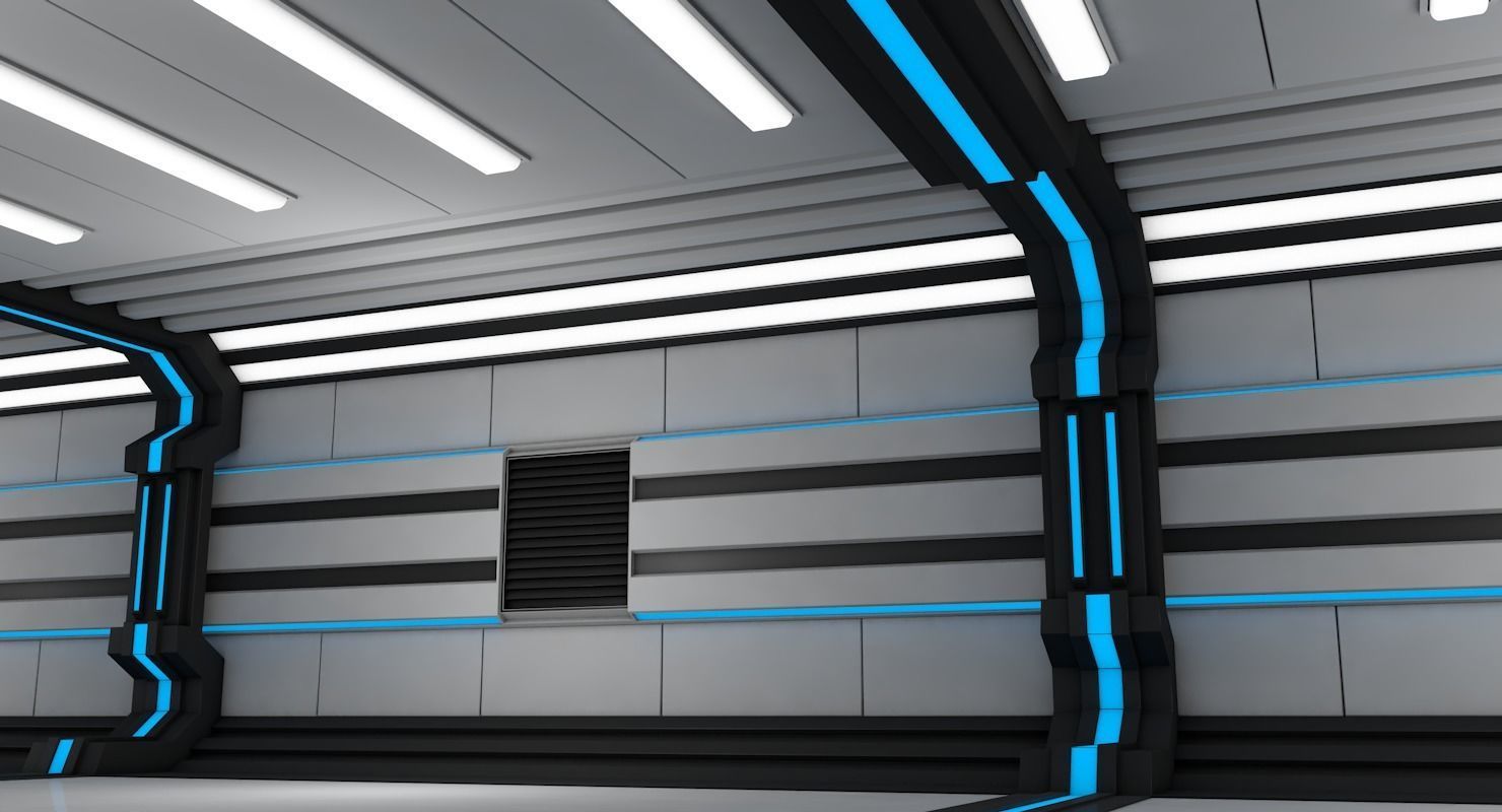 Sci Fi Corridor 3D model_8